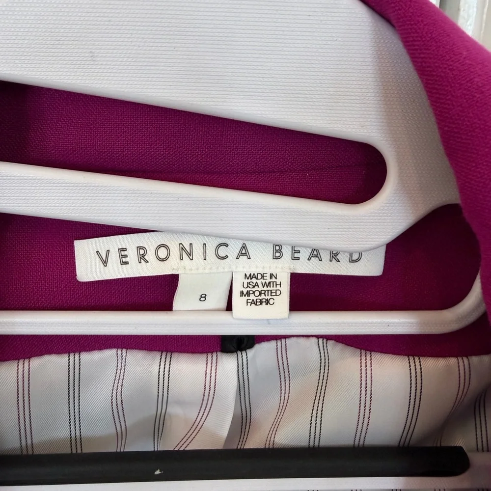 Veronica Beard miller blazer jacket in magenta - Picture 3 of 7